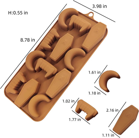 Moldes de Silicona para Chocolate Halloween - Vampiro y Tumba