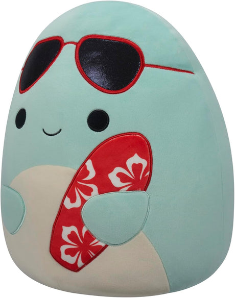 Squishmallows 14 Perry Delfín con Tabla de Surf - Jazwares