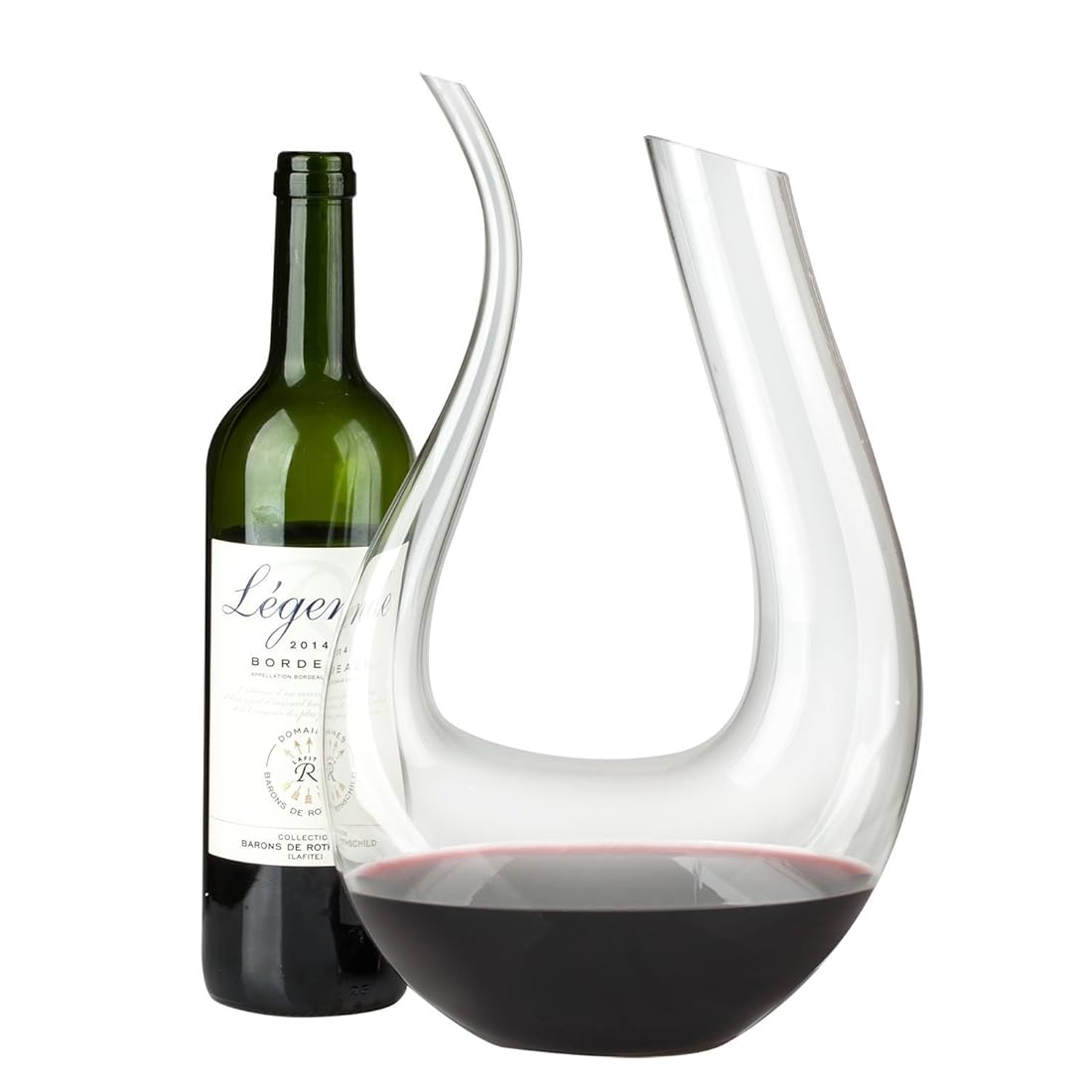 Decantador de vino aireador de vino clásico en forma de U