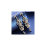 Aretes colgantes con diamantes de imitación para mujeres