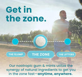 NeuroGum Energy Caffeine Mints (72 piezas) – Sin azúcar con L-teanina + cafeína natural + vitamina B12 y B6 – Suplemento nootrópico de energía y enfoque para mujeres y hombres – Keto y vegano, sabor a