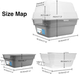 Caja de arena para gatos grande plegable Petfamily