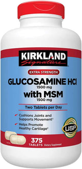 Glucosamina con MSM Kirkland Signature, 375 tabletas (4 pack)