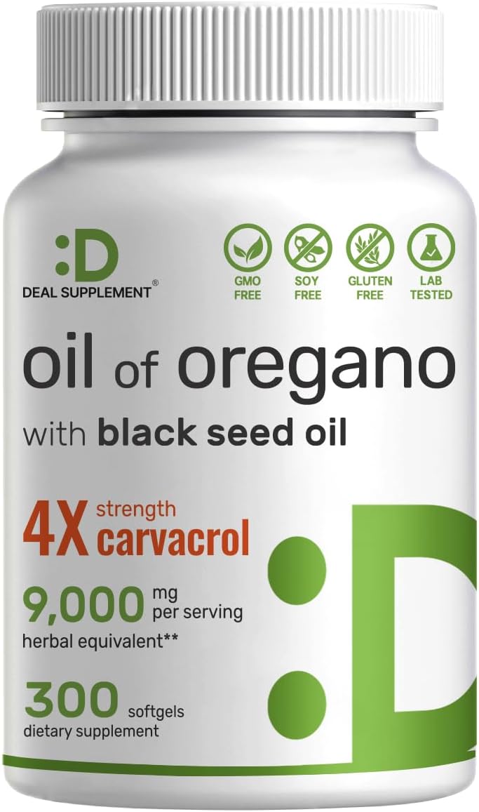 Suplemento  de aceite de orégano de semilla negra 300  Cáp
