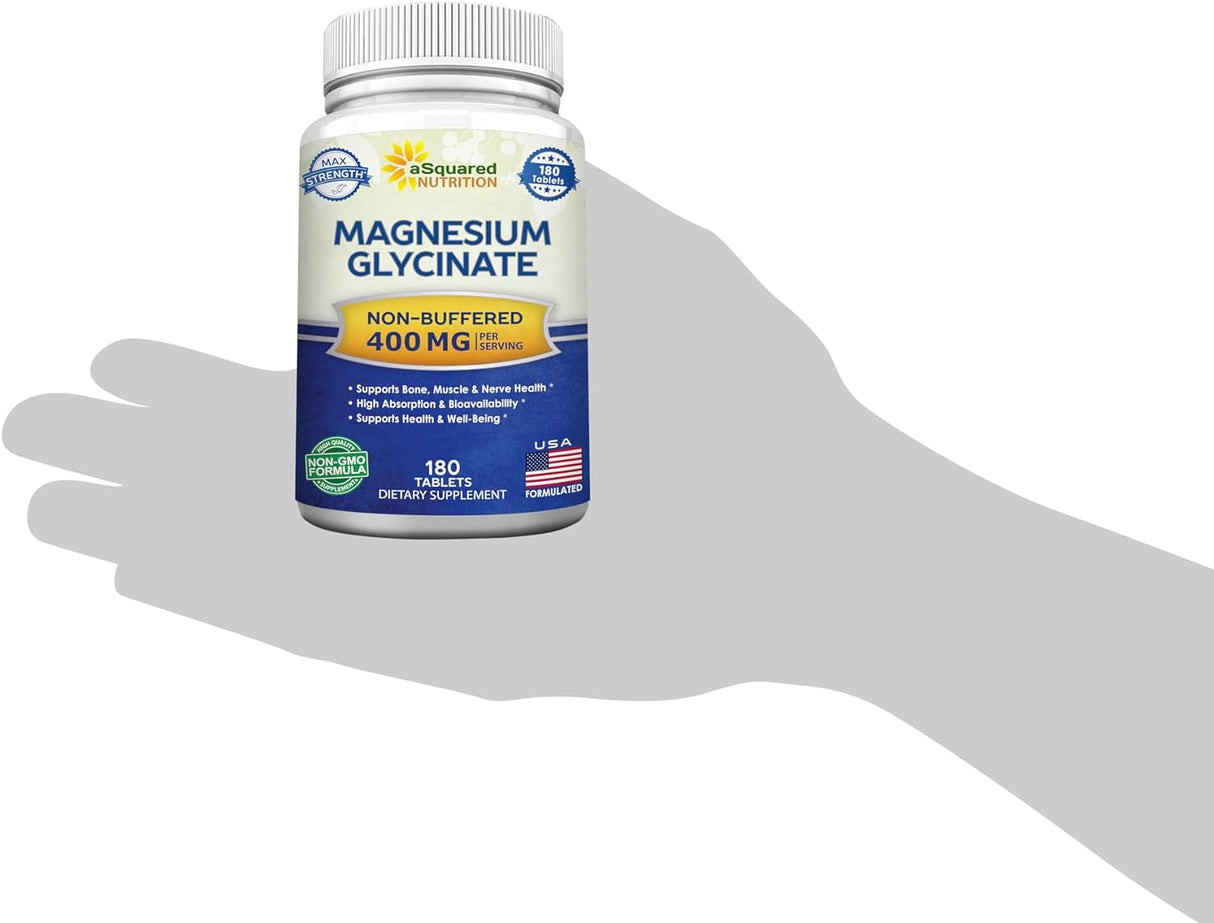 Suplemento Nutrition Glicinato de magnesio 400 mg – 180 tab