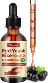 Red Yeast Rice con CoQ10, Orgánico, 1200mg, 2oz, Sin Citrina