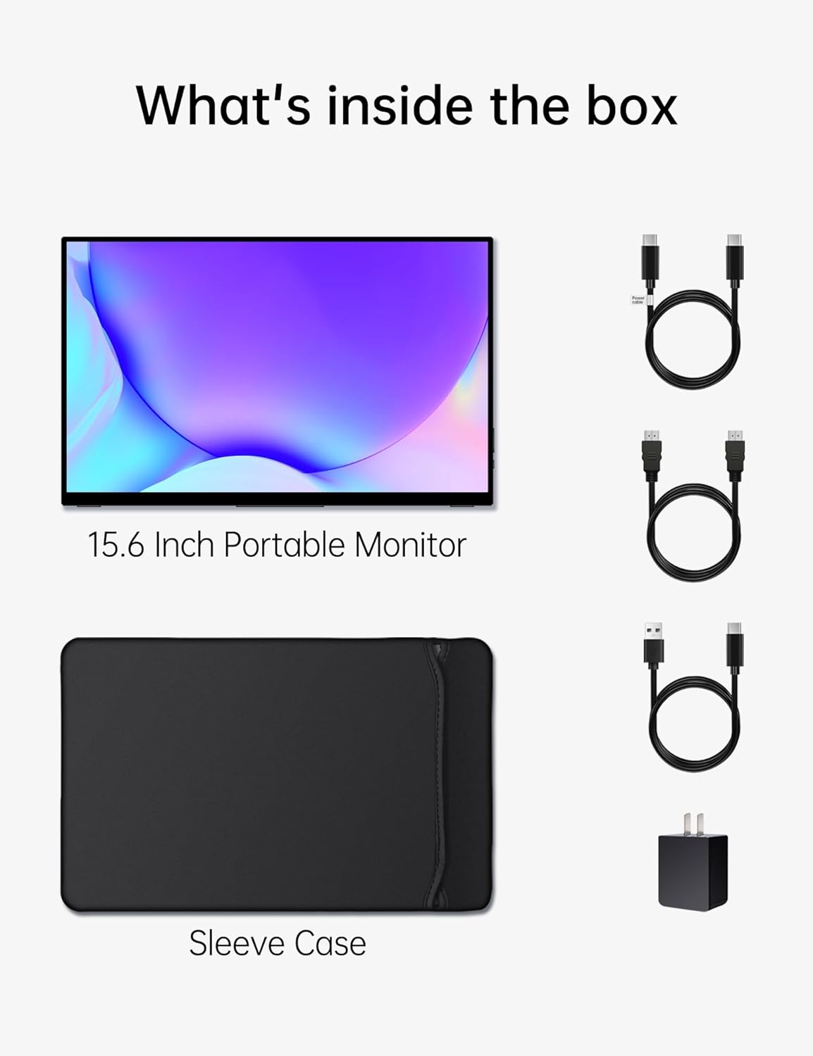 Monitor Portátil Táctil FHD 15.6 con Soporte y Altavoces