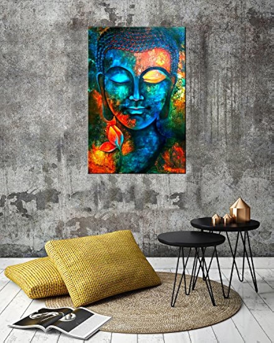 Lienzo SUNFROWER ART decorativo para pared, diseño de Buda