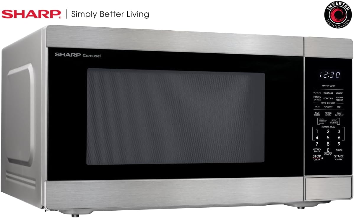 Horno Microondas SHARP SMC2266KS, 2.2 CuFt, 1200W, Turntable