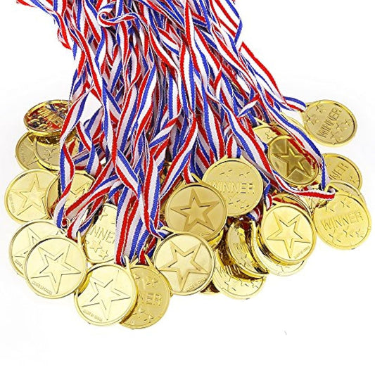 100 medallas de plástico para niños