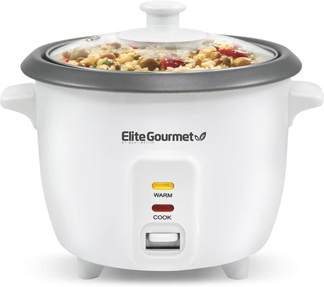 Olla Arrocera Elite Gourmet, 6 tazas, con olla antiadherente, ERC-006NST