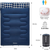 Saco de dormir doble de 20 grados para adultos
