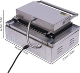Máquina de Waffles Hotdog, 110V 1500W, 6PCS, Tipo 3