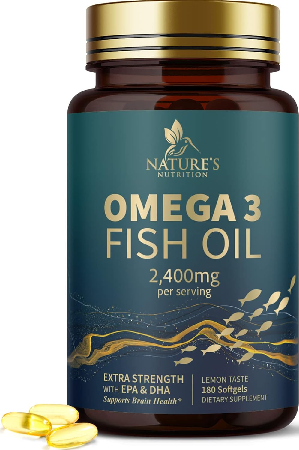 Suplemento Aceite de pescado Omega 3 Triple Strength 2400 mg