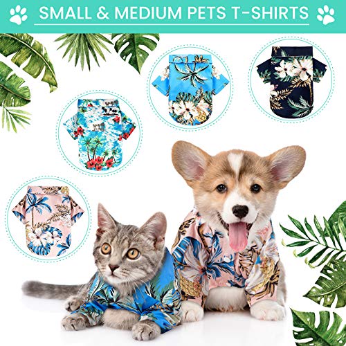4 camisas hawaianas para perros hawaianos con estampado