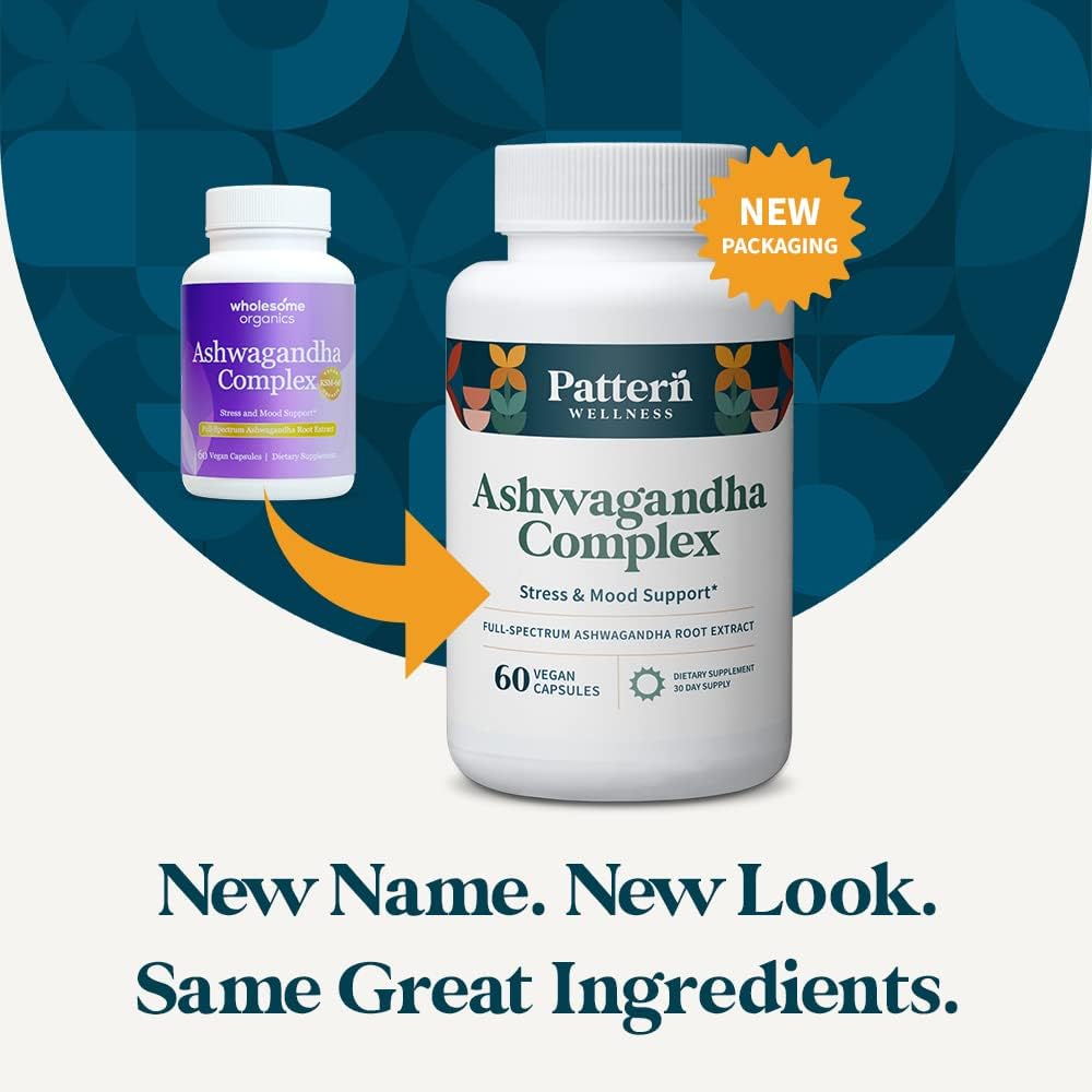Complejo de Ashwagandha - Pattern Wellness - 60 Cápsulas Veganas