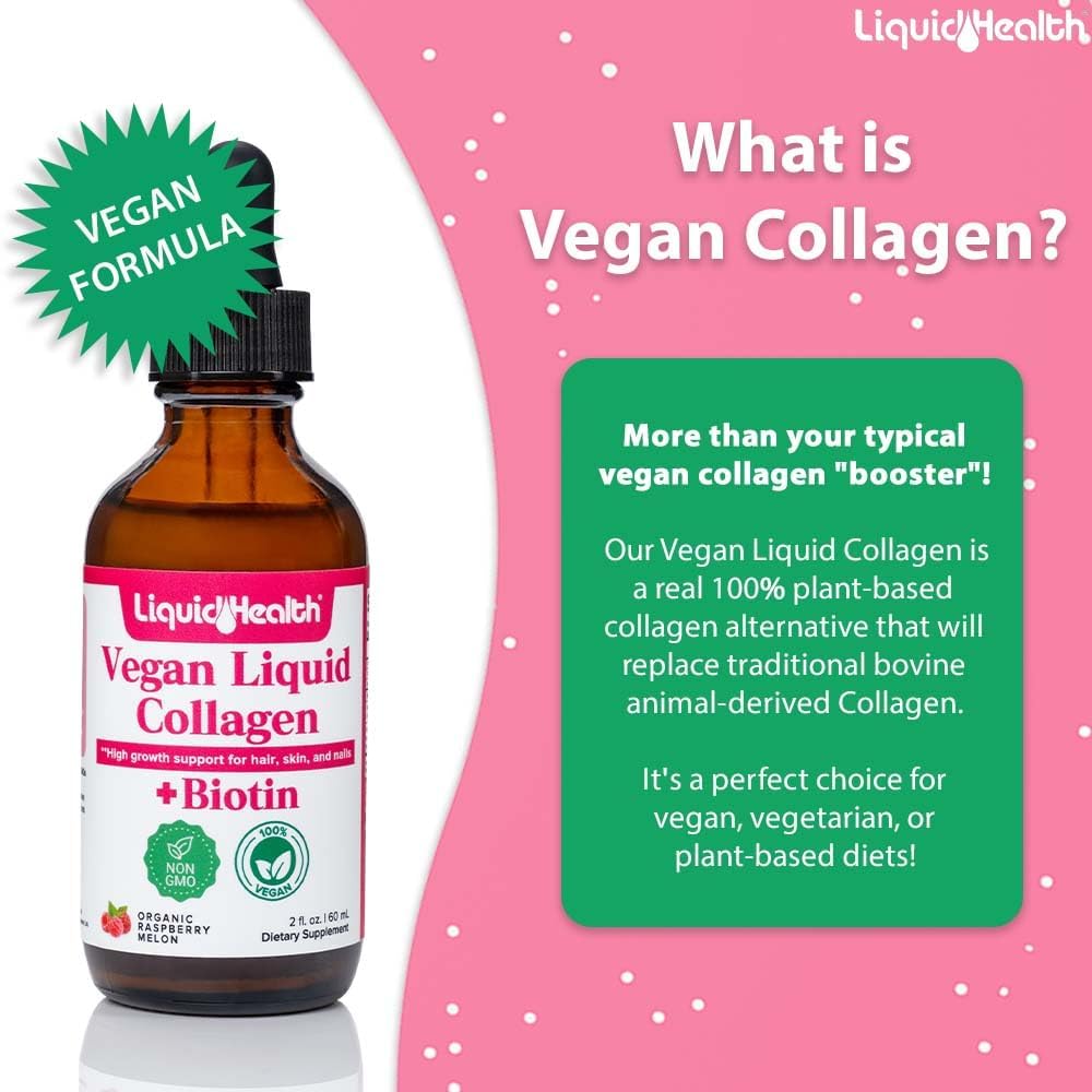 Colágeno Vegano Líquido Plus Biotina para Piel y Uñas