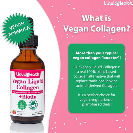 Colágeno Vegano Líquido Plus Biotina para Piel y Uñas