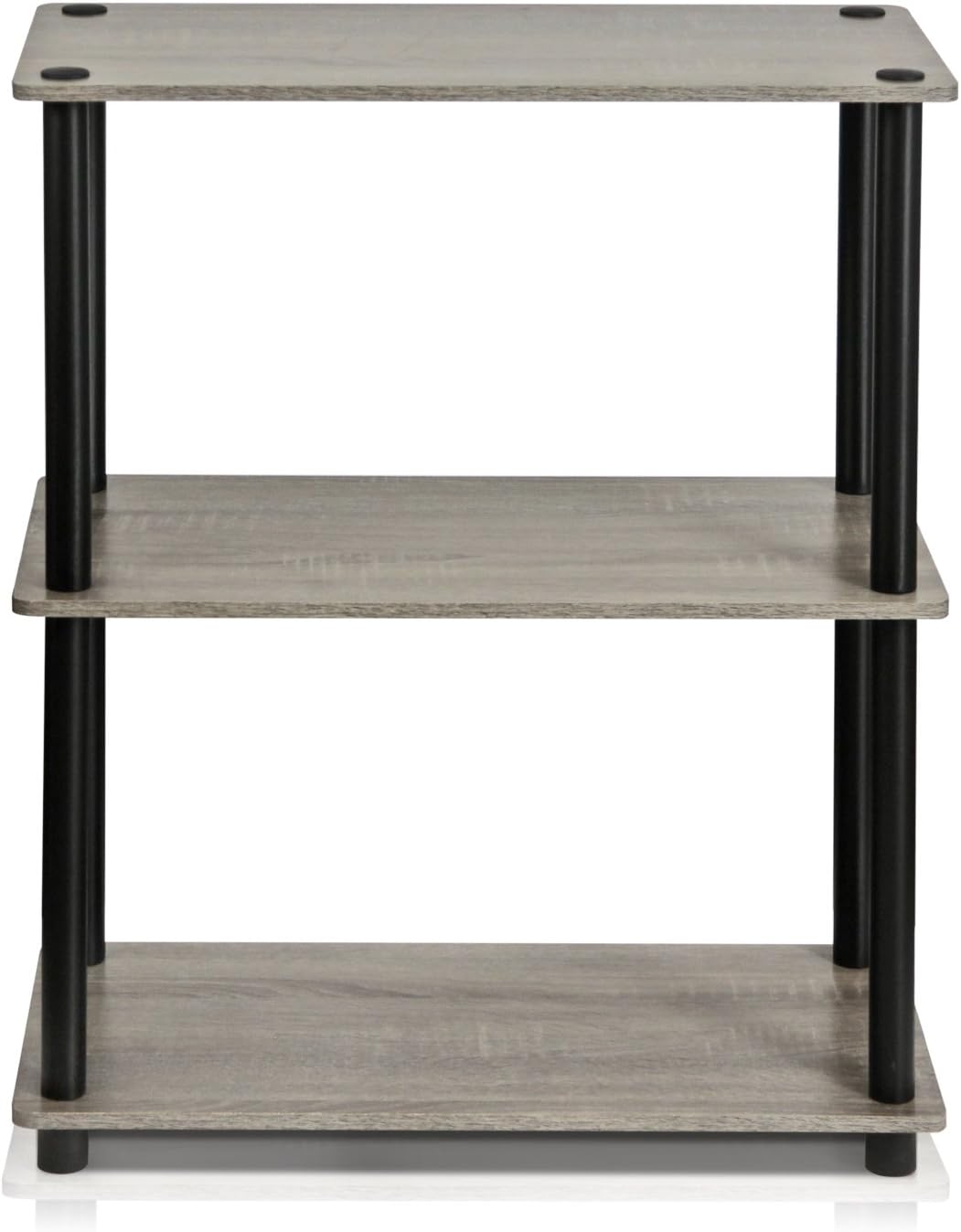 Estante Display Furinno Turn-N-Tube, 3 Niveles, Roble Gris