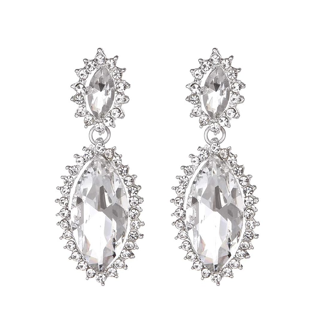 Pendientes de boda de cristal de diamantes de imitación