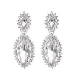 Pendientes de boda de cristal de diamantes de imitación