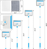 Herramienta limpiadora de pared con mango extensible