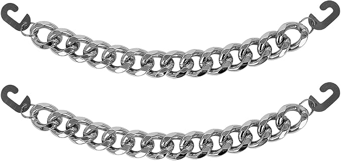 Cadenas para decoración de zapatos Croc, dijes de cadena de metal brillante plateado para adolescentes, hombres, mujeres, adultos, accesorios de zapatos