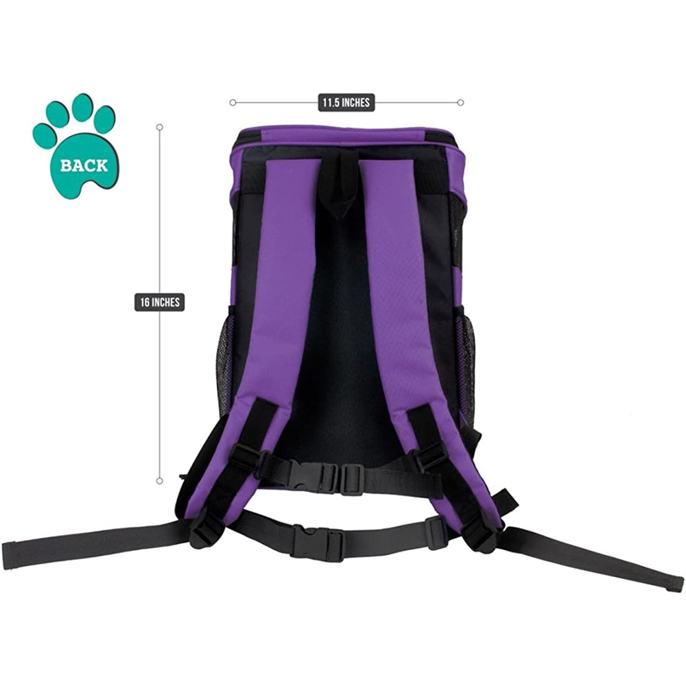 Mochila de transporte para gatos correa de seguridad lila