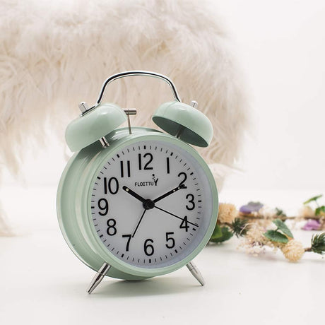 Reloj Despertador con Campana y Luz de Fondo para Dormitorio