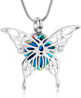 Collar de urna de cremación con alas de mariposa