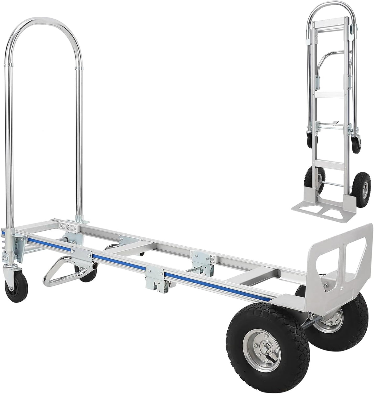 Carretilla Plegable de Aluminio, Carga 770lbs, Modelo 2-en-1