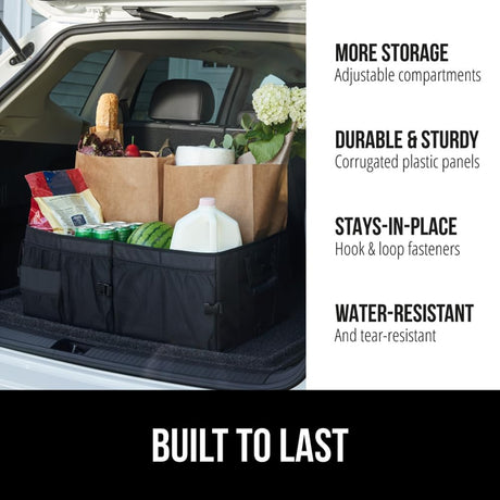 Organizador de maletero Gorilla Grip, resistente y plegable