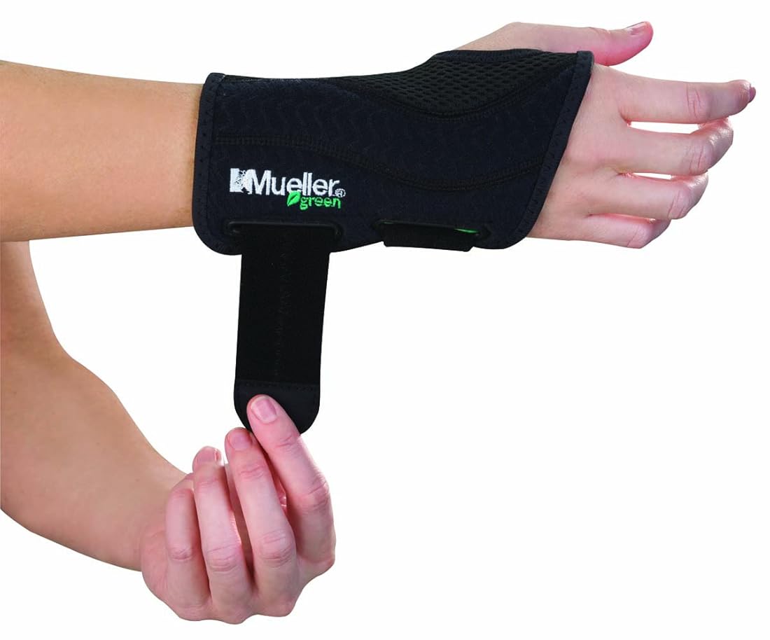 Muñequera ajustada para muñeca, negro, mano derecha