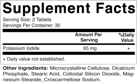 Suplementos Alimenticios Yoduro de potasio para la tiroides