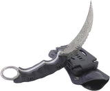 Cuchillo táctico de supervivencia de doble filo con funda