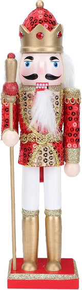 Figuras de Nutcracker de Madera, Decoración Navideña, 12 Pulgadas