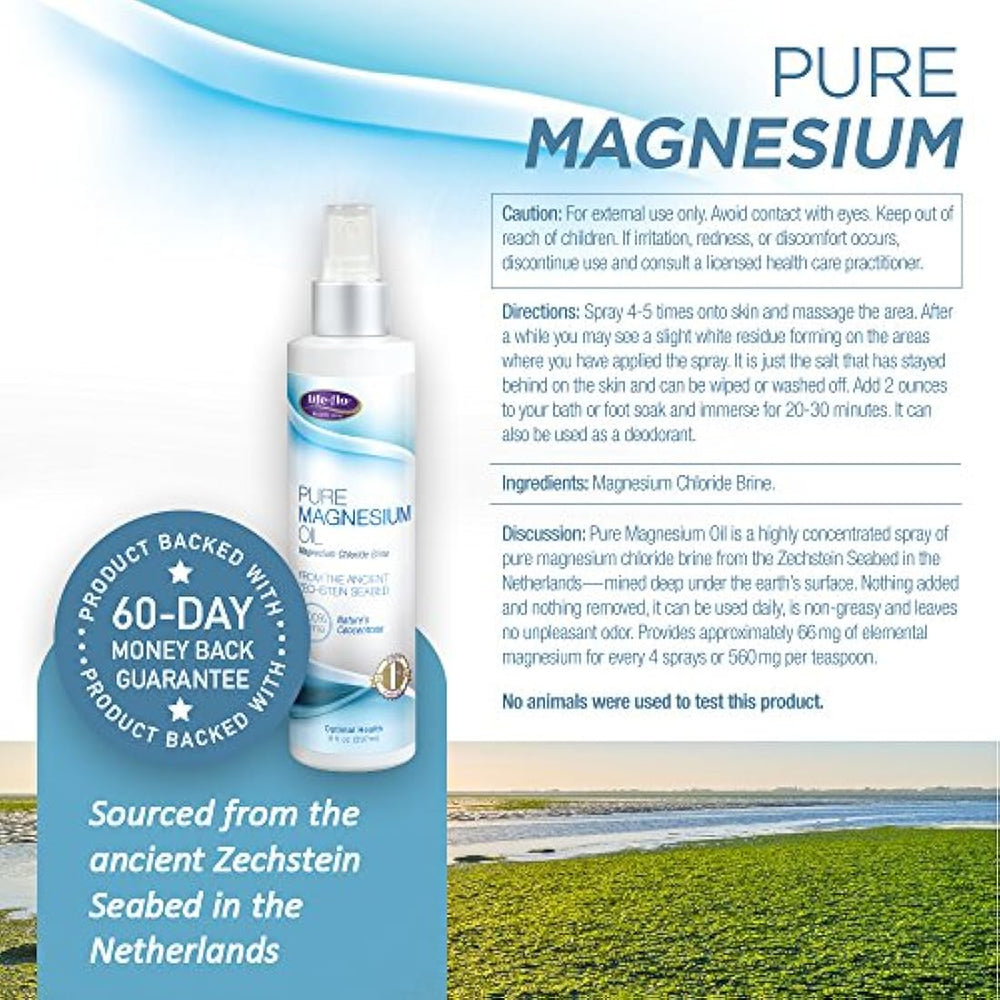 Aceite de magnesio Spray de cloruro de magnesio 100%