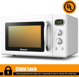 Horno Microondas Retro COSTWAY 0.9Cu.ft, 900W, 5 Potencias