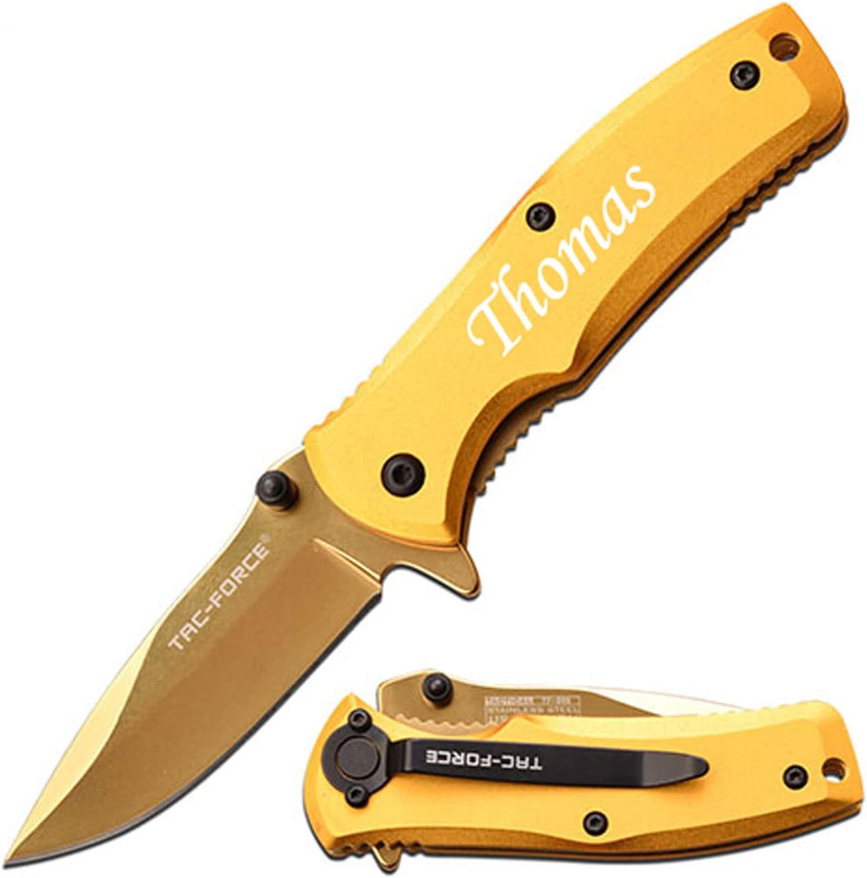 Cuchillo de bolsillo de acero inoxidable recubierto de titanio