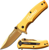 Cuchillo de bolsillo de acero inoxidable recubierto de titanio