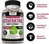 Suplemento Cápsulas de resveratrol  antienvejecimiento 60 u