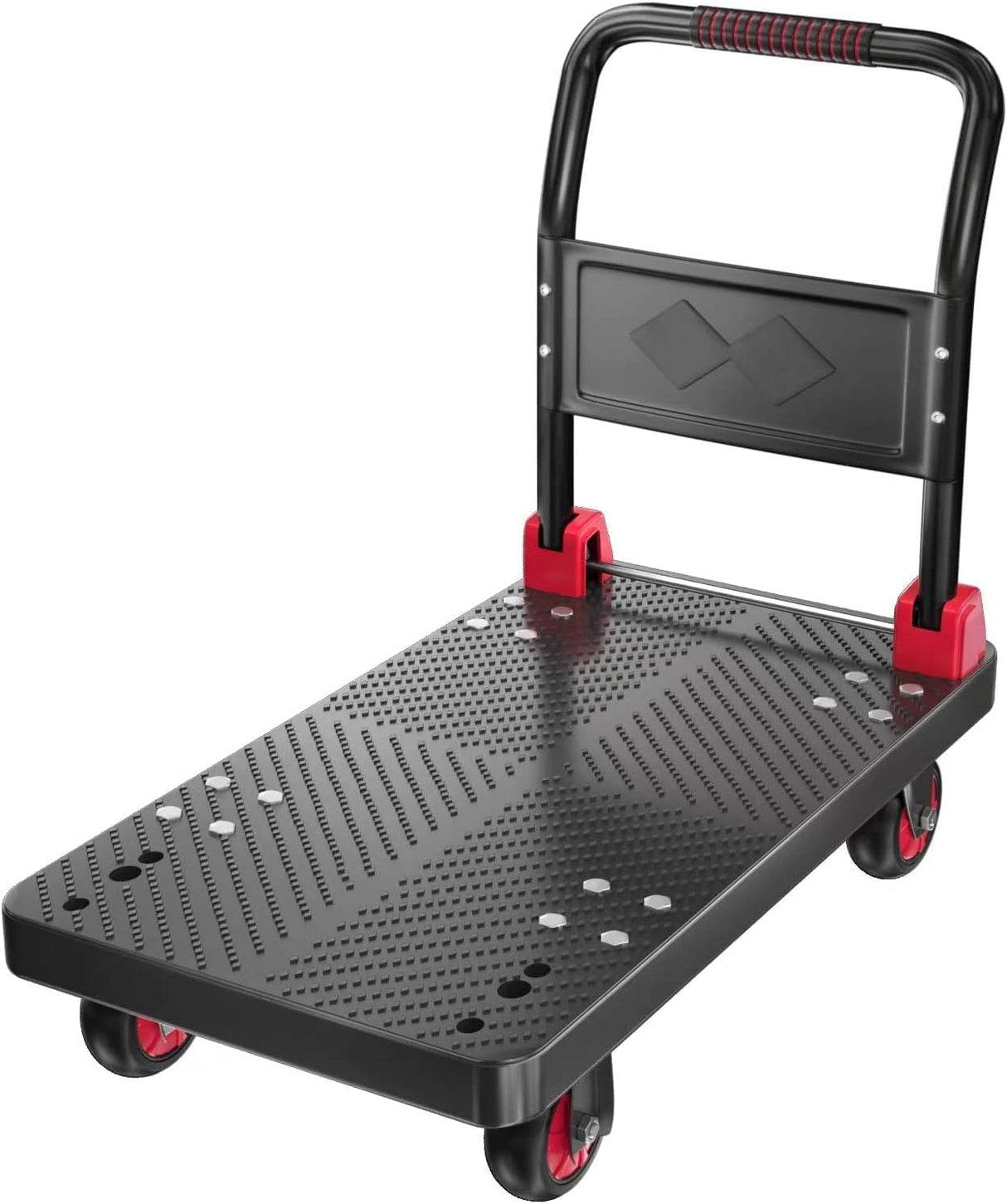 Carretilla Plegable, Capacidad 1000LB, 36x24in, Ruedas Giratorias