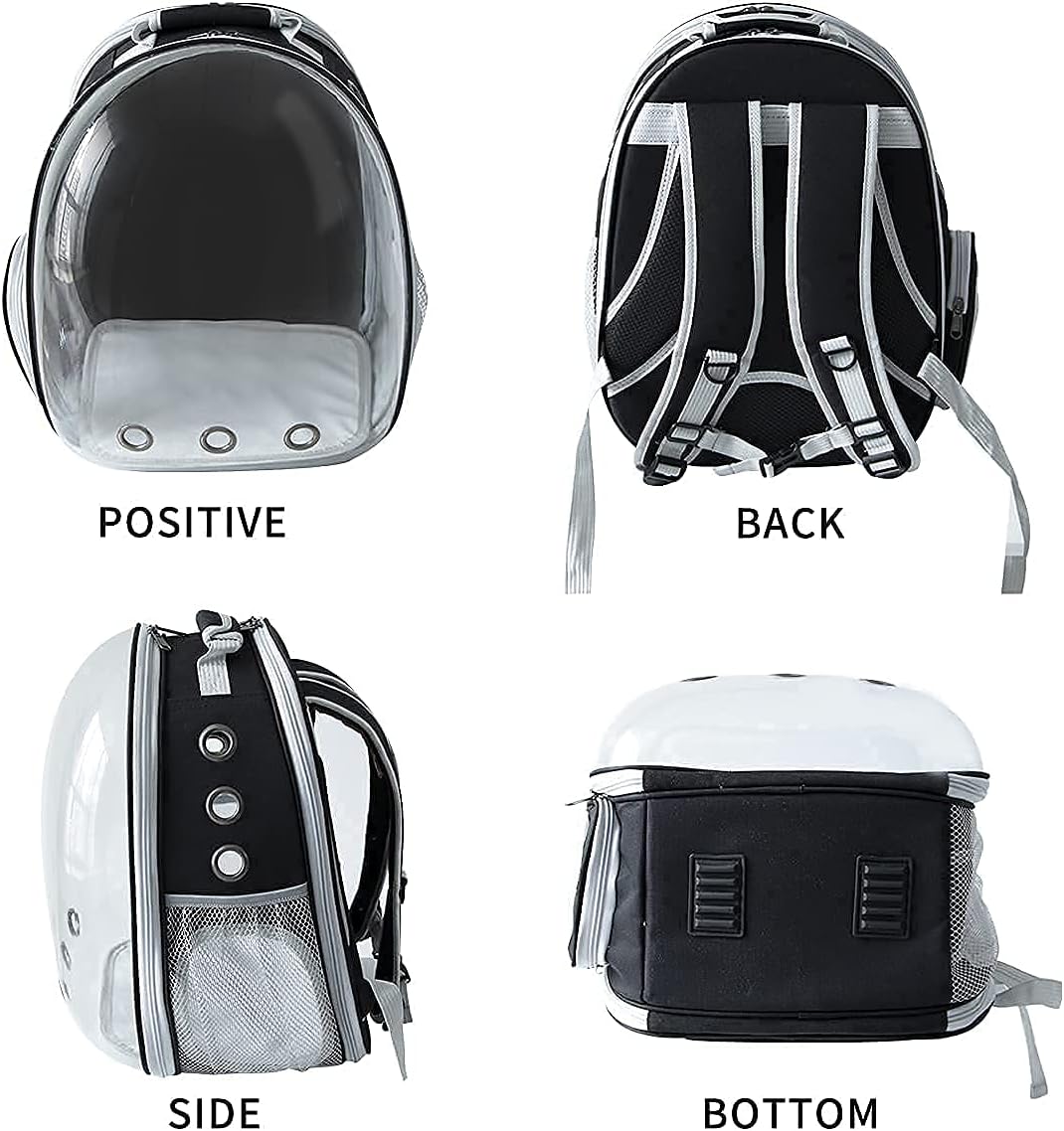 Mochila transportadora de burbujas expandible plegable negro
