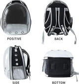 Mochila transportadora de burbujas expandible plegable negro