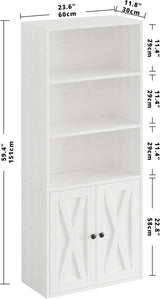 Estantería Industrial IRONCK 5 Estantes con Puertas 11.8 Profundidad