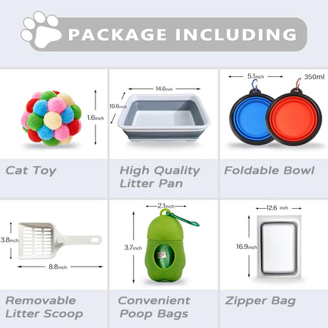 Caja de arena plegable pequeña para gatos SLkuniu
