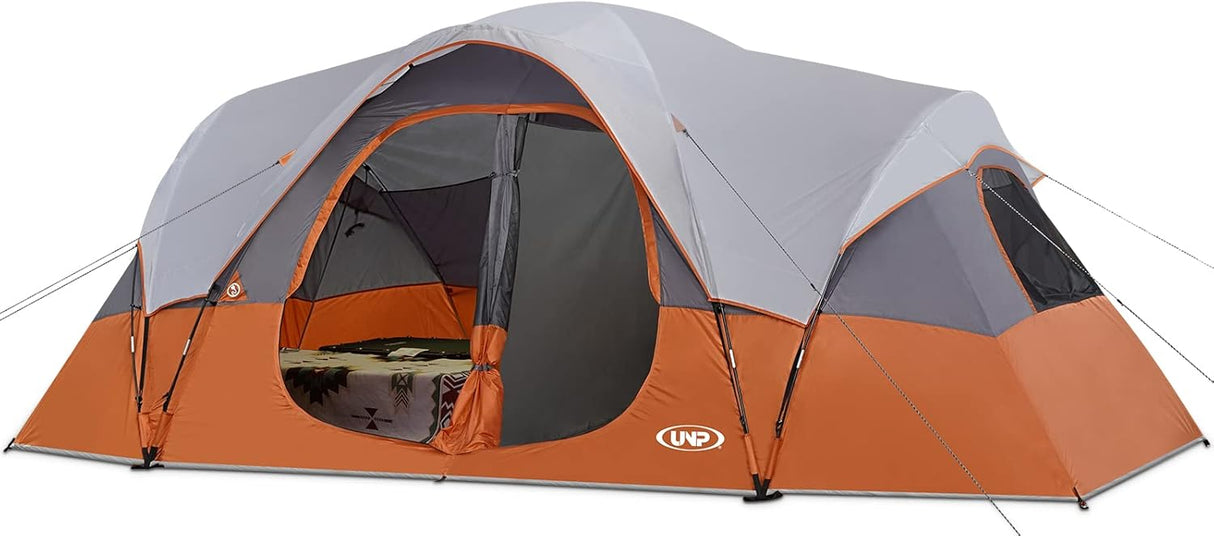 Tienda de campaña UNP 10 personas, doble capa, impermeable, 2 habitaciones