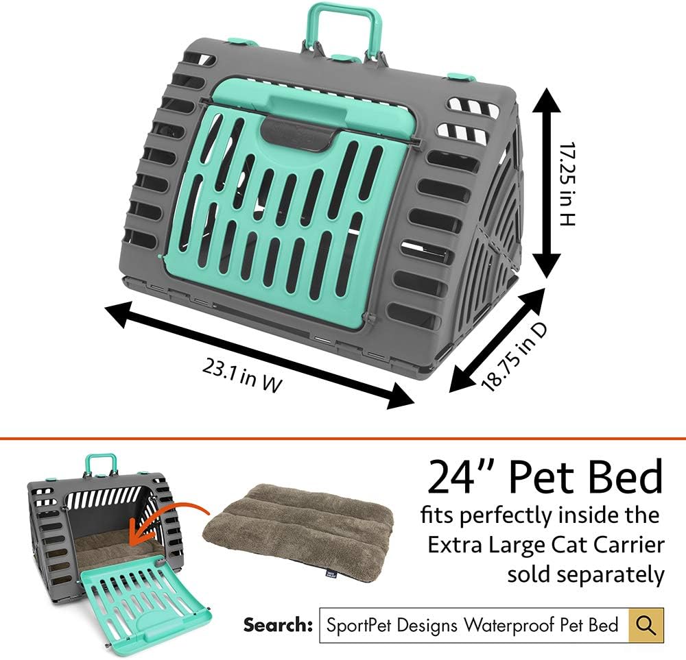Transportín Plegable para Gatos Sport Pet, Impermeable, Modelo 123