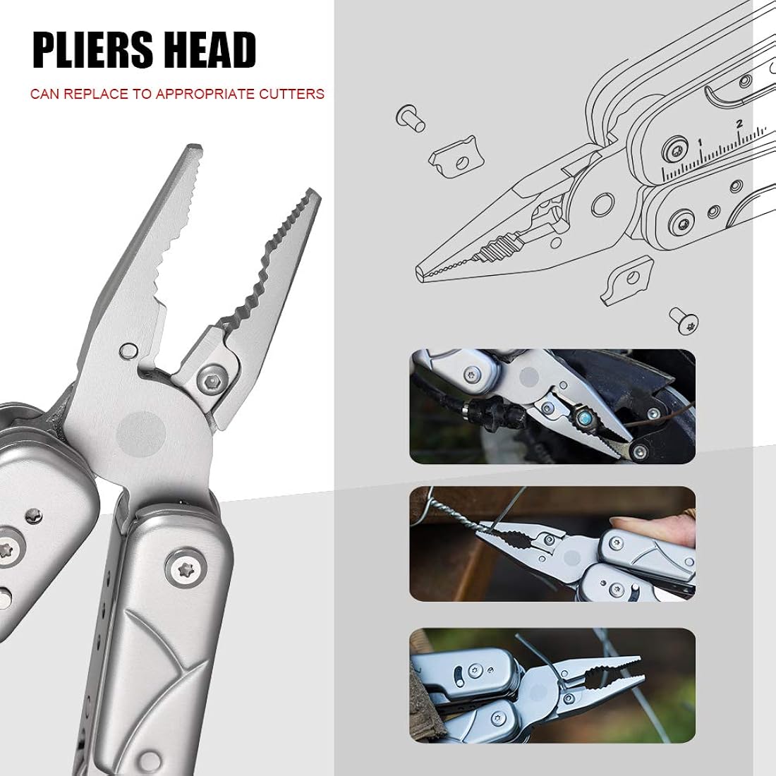 Cuchillos o multiherramienta con cuchillo reemplazable