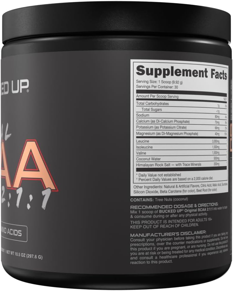 Bucked Up BCAA 2:1:1 Suplemento en Polvo 30 Serv.
